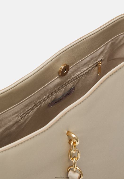 Anna Field kvinner sett tote bag beige P266L2461