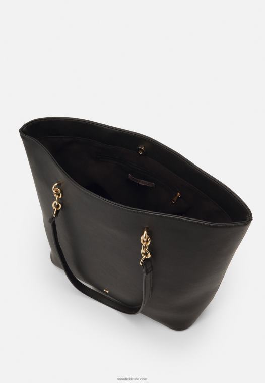 Anna Field kvinner sett tote bag svart P266L2468