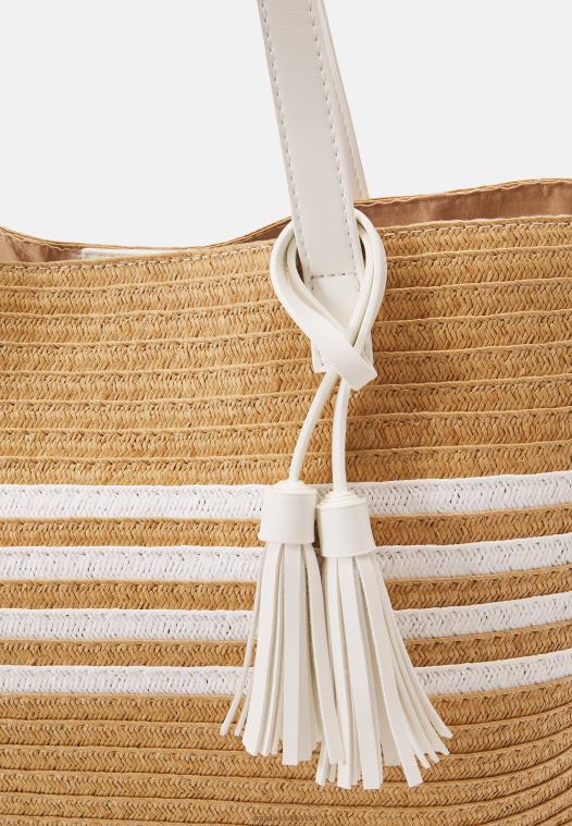 Anna Field kvinner tøyveske hvit P266L2466