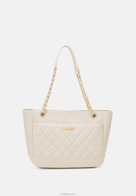 Anna Field kvinner tote bag off-white P266L2485
