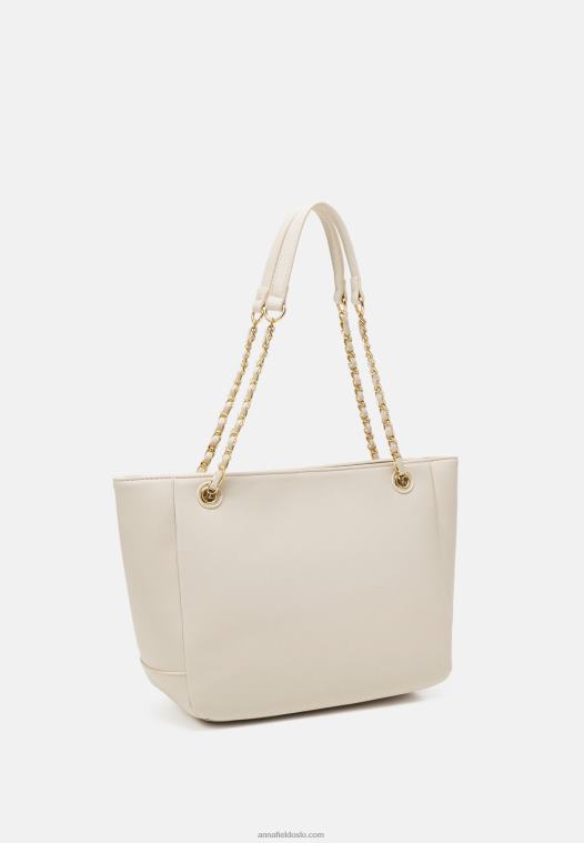 Anna Field kvinner tote bag off-white P266L2485