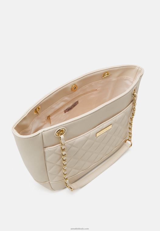 Anna Field kvinner tote bag off-white P266L2485