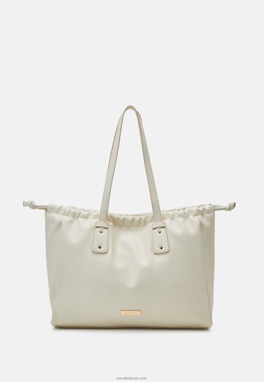 Anna Field kvinner tote bag off-white P266L2492