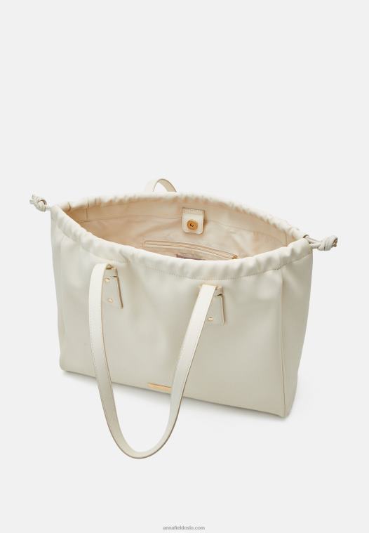 Anna Field kvinner tote bag off-white P266L2492