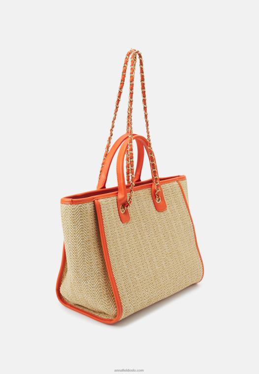 Anna Field kvinner tote bag oransje P266L2460