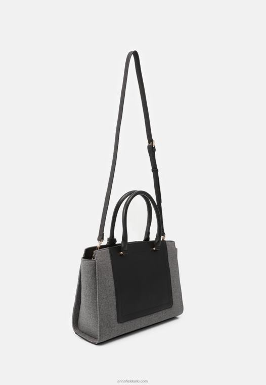Anna Field kvinner veske 102 grå P266L2309